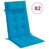 vidaXL Hochlehner-Auflagen 2 Stk. Hellblau Oxford-Gewebe