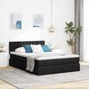 vidaXL Aufbewahrungsbett mit Matratze Schwarz 140 x 190 cm