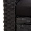 vidaXL 6-tlg. Garten-Lounge-Set mit Kissen Poly Rattan Schwarz