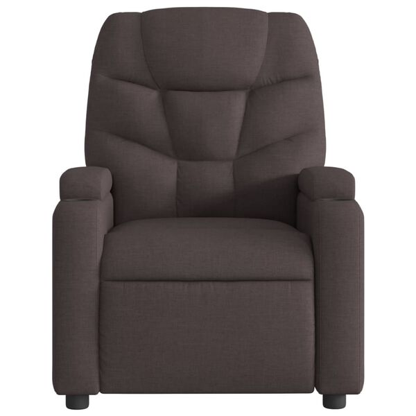 vidaXL Massagesessel Dunkelbraun Stoff