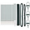 vidaXL Sechseckzaun mit Pfosten 25 x 1,4 m PVC-beschichteter Stahl