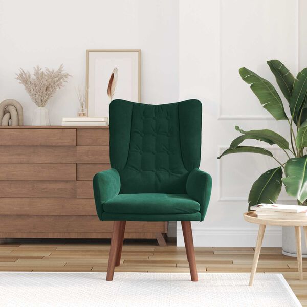 vidaXL Sessel Dunkelgr&uuml;n 63 x 67 x 94 cm Samt