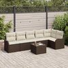 vidaXL Gartensofa-set Braun Poly-Rattan