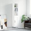 vidaXL Highboard Hochglanz-Wei&szlig; 34,5x34x180 cm Holzwerkstoff