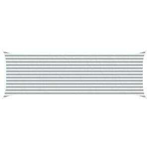vidaXL Sonnensegel Hellgrau und Wei&szlig; 6 x 2 m 100 % Polyester Oxford