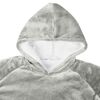 vidaXL Decken-Hoodie Grau 112 x 94 cm Fleece und Flanell