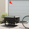 vidaXL Fahrradanh&auml;nger Schwarz und Grau 45 kg Eisen