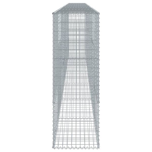 vidaXL Gabione mit Deckel 700x50x150 cm Verzinktes Eisen
