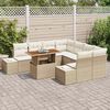 vidaXL Garten Essgruppe mit Kissen 9 pcs Beige und Creme