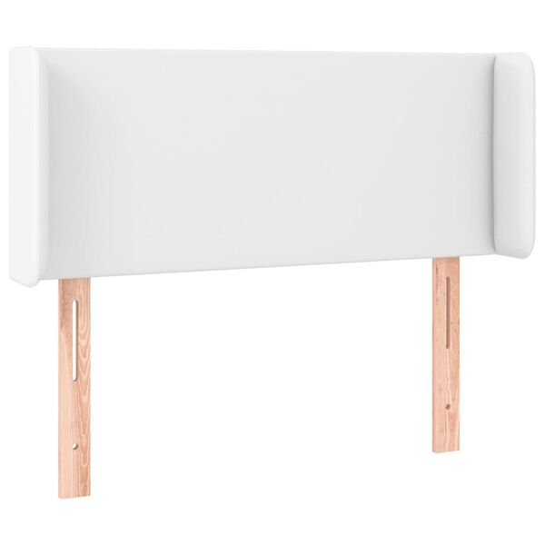 vidaXL Kopfteil mit Ohren Wei&szlig; 103x16x78/88 cm Kunstleder