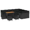 vidaXL Gartensofa-set 13 pcs Schwarz Poly-Rattan