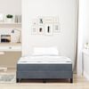 vidaXL Boxspringbett mit Matratze Dunkelgrau 120 x 190 cm Stoff