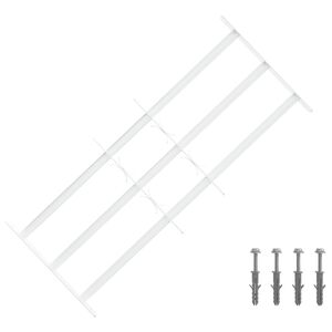 vidaXL Sicherheitsgitter f&uuml;r Fenster mit 3 Querstangen 3 pcs 63-114 cm