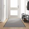 vidaXL Fu&szlig;matte Grau und Schwarz 120 x 400 cm Polypropylen und Vinyl