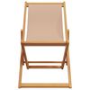 vidaXL Strandst&uuml;hle 2 Stk. Klappbar Taupe Stoff und Massivholz