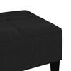 vidaXL Schlafsofa 2-Sitzer mit Hocker Schwarz Mikrofasergewebe