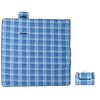 vidaXL Picknickdecke Faltbar Blau Kariert 200x200 cm Samt