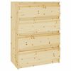 vidaXL Beistellschrank 60x36x84 cm Massivholz Tanne