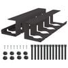 vidaXL Unter dem Schreibtisch Kabelmanagement Tray 2 Stk. Schwarz