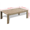 vidaXL Couchtisch Massivholz Akazie Geb&uuml;rstet 110x60x40 cm