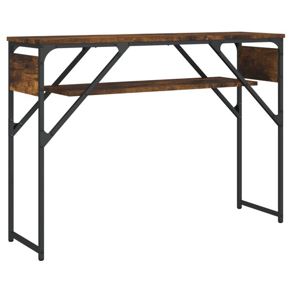 vidaXL Konsolentisch mit Ablage R&auml;uchereiche 105x30x75cm Holzwerkstoff
