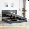 vidaXL Aufbewahrungsbett mit Matratze Dunkelgrau 200 x 200 cm Samt