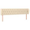 vidaXL Kopfteil mit Ohren Creme 203x23x78/88 cm Stoff