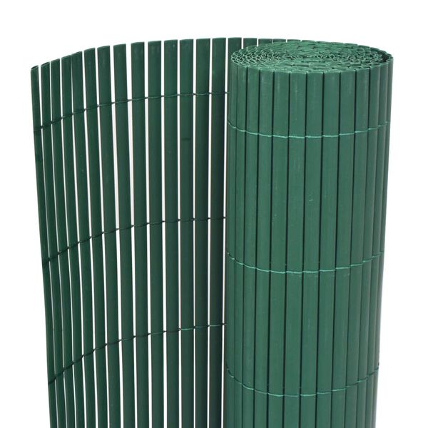 vidaXL Gartenzaun Doppelseitig PVC 90x300 cm Gr&uuml;n