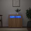 vidaXL Sideboard mit LED-Leuchten Sonoma-Eiche 80x35x75 cm