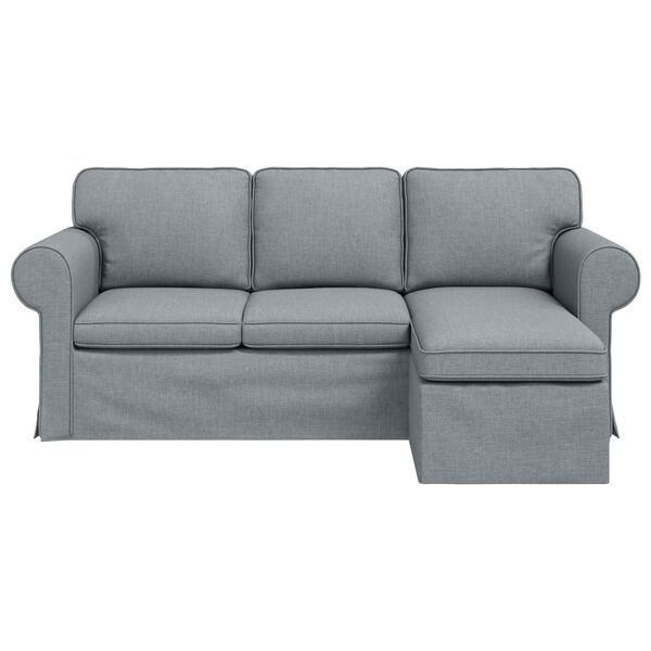 vidaXL Sofa Hellgrau Gesamtabmessungen: 195 x 138 x 80 cm (B x T x H)