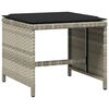 vidaXL 17-tlg. Garten-Essgruppe mit Kissen Hellgrau Poly Rattan