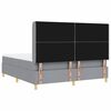 vidaXL Boxspringbett mit Matratze Hellgrau 180 x 200 cm Stoff