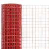 vidaXL Drahtzaun Stahl mit PVC-Beschichtung 25x1,5 m Rot