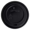 vidaXL Pappbecher mit Deckel 120 ml 250 Stk. Schwarz