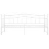 vidaXL Ausziehsofa Bettgestell Wei&szlig; Metall 90x200 cm