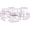 vidaXL Outdoor-Sofagarnitur mit Kissen 6 pcs Natur und Beige