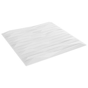 vidaXL Wandpaneele 12 pcs Wei&szlig; Stein 50 x 50 cm XPS Schaum