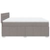 vidaXL Boxspringbett mit Matratze Taupe 180x200 cm Stoff