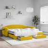 vidaXL Tagesbett Ausziehbar mit Schubladen Gelb 100x200 cm Samt