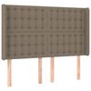 vidaXL Boxspringbett mit Matratze & LED Taupe 140x190 cm Stoff