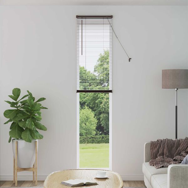 vidaXL Venetianer Jalousie Dunkelbraun mit Muster 213 x 60 cm PVC