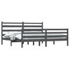 vidaXL Massivholzbett Kiefer 200x200 cm Grau