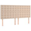 vidaXL Boxspringbett Matratze Cappuccino-Braun 180x200 cm Kunstleder