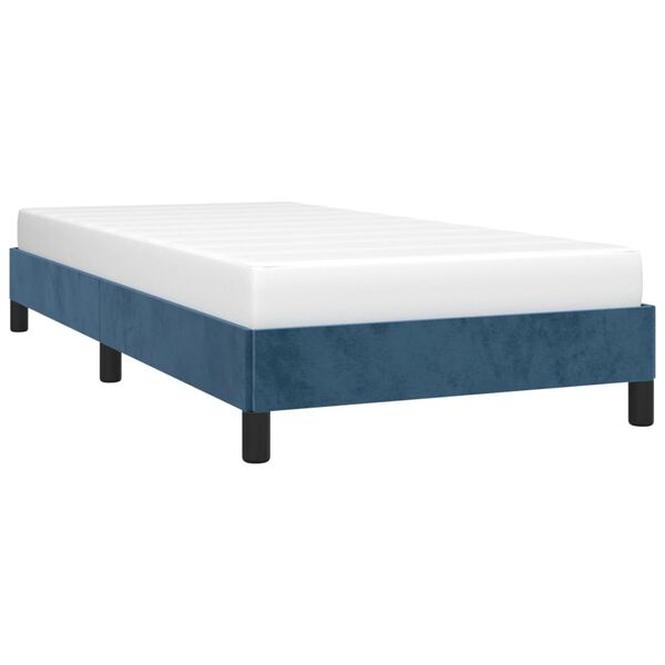 vidaXL Bettgestell ohne Matratze Dunkelblau 100x200 cm Samt