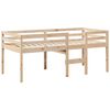 vidaXL Hochbett mit Dach 90x200 cm Massivholz Kiefer