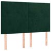 vidaXL LED Kopfteil Dunkelgr&uuml;n 144x5x118/128 cm Samt