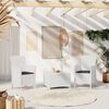 vidaXL Gartenst&uuml;hle 2 Stk. mit Kissen PP Rattan Wei&szlig;