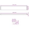 vidaXL Fensterbank Anthrazit mit Holzmaserung 160 x 25 x 4,5 cm PVC