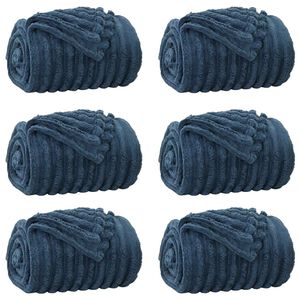 vidaXL Wohndecken 6 stk. Marineblau 200 x 150 cm 4.75 kg Fleece