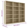 vidaXL CD-Regal Sonoma-Eiche 100x23x89,5 cm Holzwerkstoff